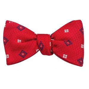 NEW R. HANAUER men's joro medallions bowtie in red